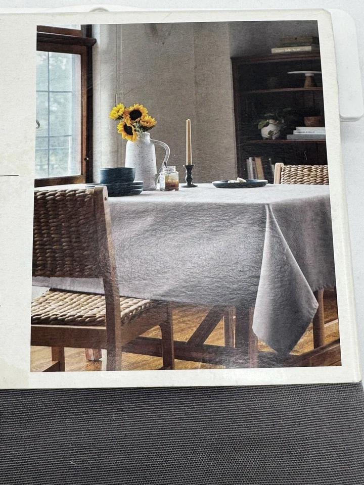 Threshold Tablecloth GRAY 60x120 Cotton Poly Blend Farmhouse Cottagecore NIP - Image 3 of 4