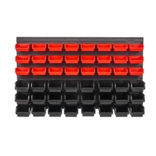 Uimoso Wall Mounted Storage Bins Small Parts Organizer Garage Tool Rack 48 Bins