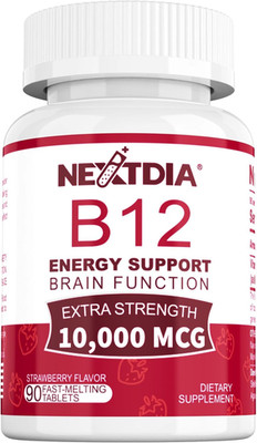 Vitamin B12 Methylcobalamin 10000 Mcg Tablets, Energy Metabolism, 90 Ct