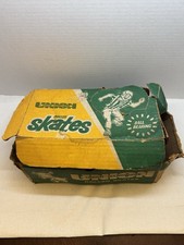Vintage 1950's Union Hardware Roller Skates W/ Pad Strap Original Box no Key