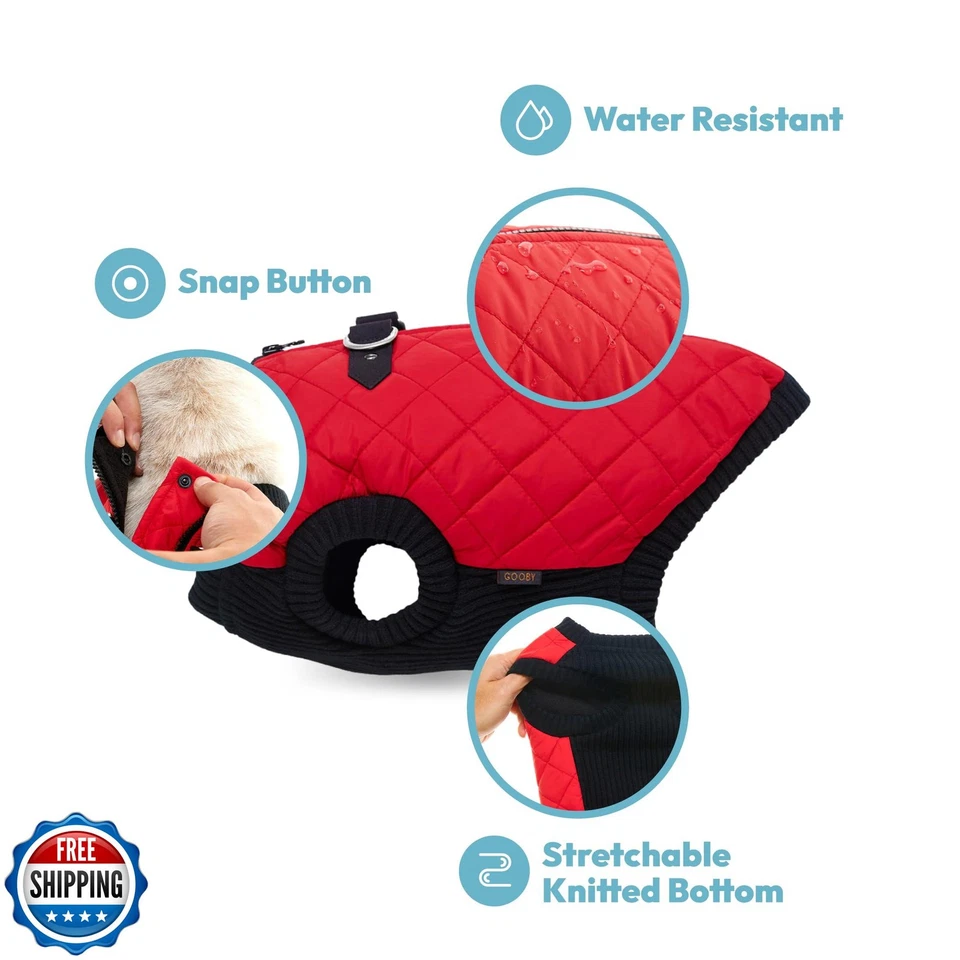 Gooby Fashion Vest Dog Jacket - Pink, X-Large - Warm Zip Up Bomber Vest with  - Image 4 of 4