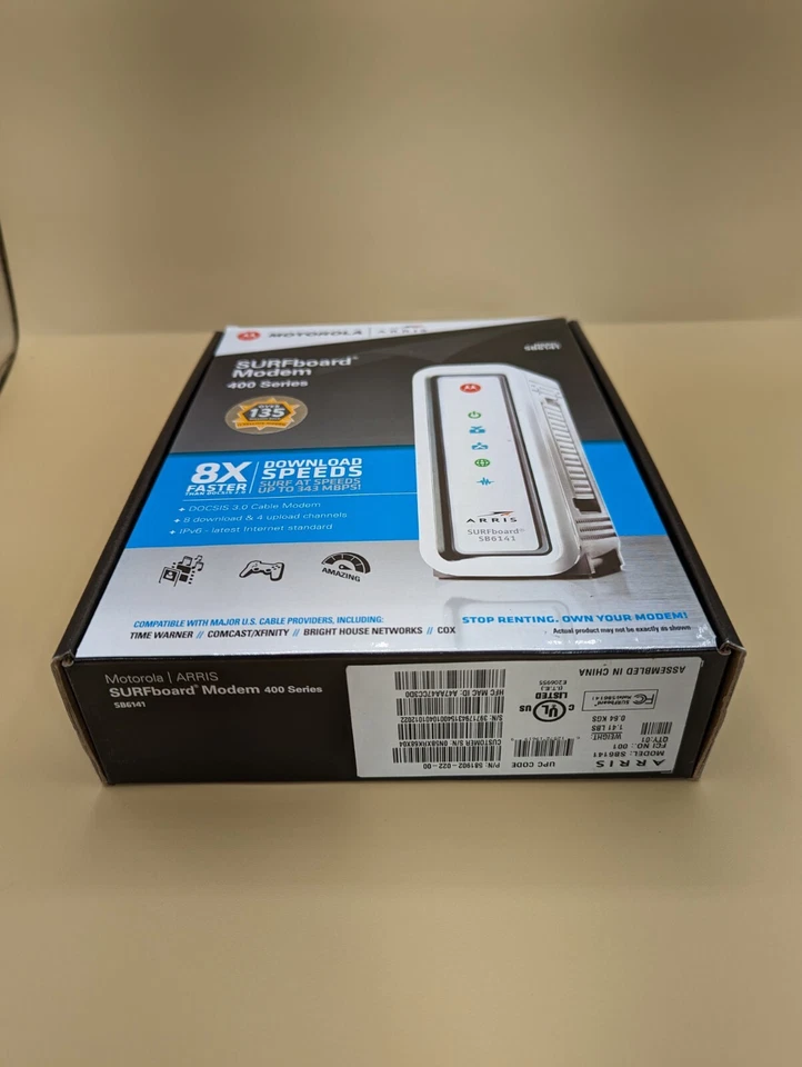 Motorola ARRIS SURFboard SB6141 Docsis 3.0 Cable Modem 400 Series.  G - Image 2 of 4