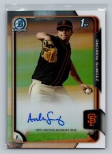 2015 Bowman Chrome Autographs Refractor Andrew Suarez 1st Bowman Auto