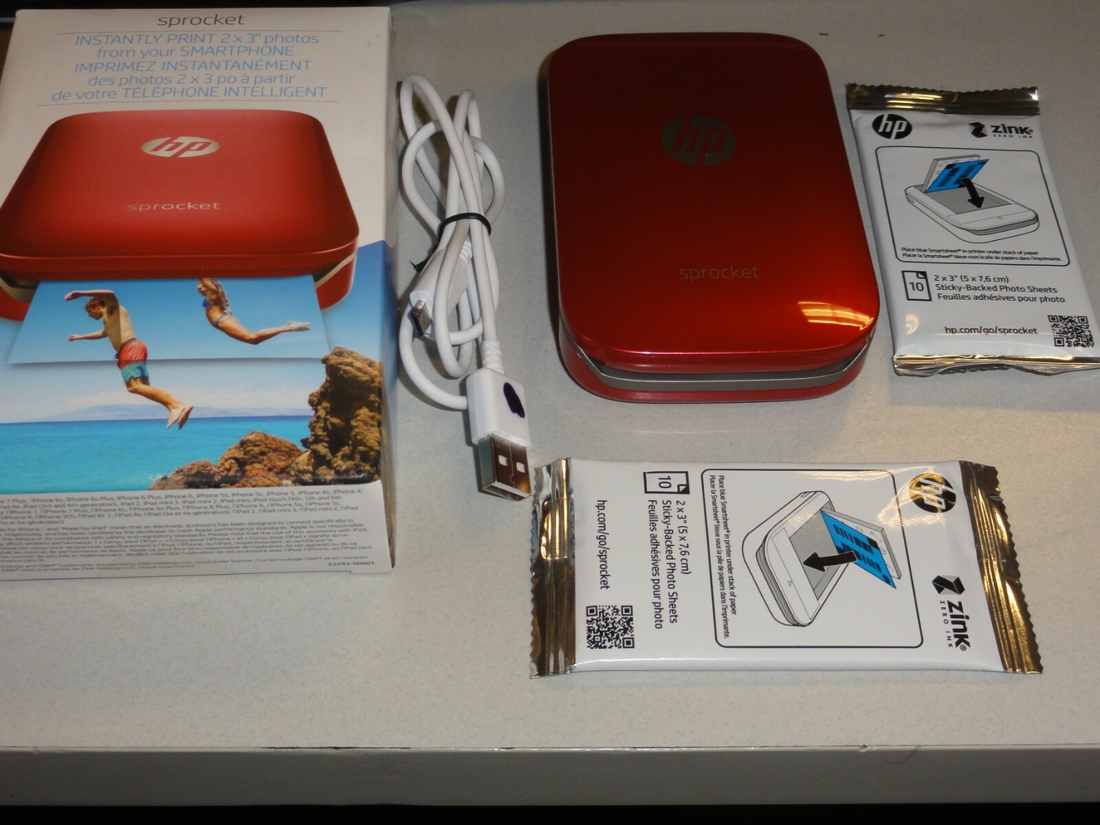 HP Sprocket Bluetooth Photo Printer 