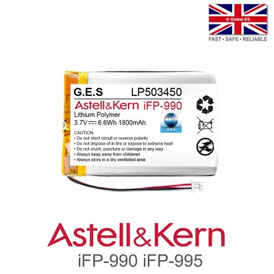 Astell & Kern iFP-990 iFP-995 Tragbarer Audio Player Akku - 3,7V 1800mAh