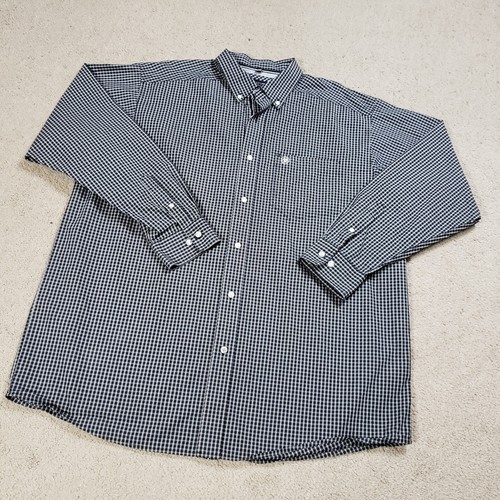 Camicia Ariat serie Pro uomo XL nera a quadri manica lunga western cowboy rodeo - Foto 2 di 8