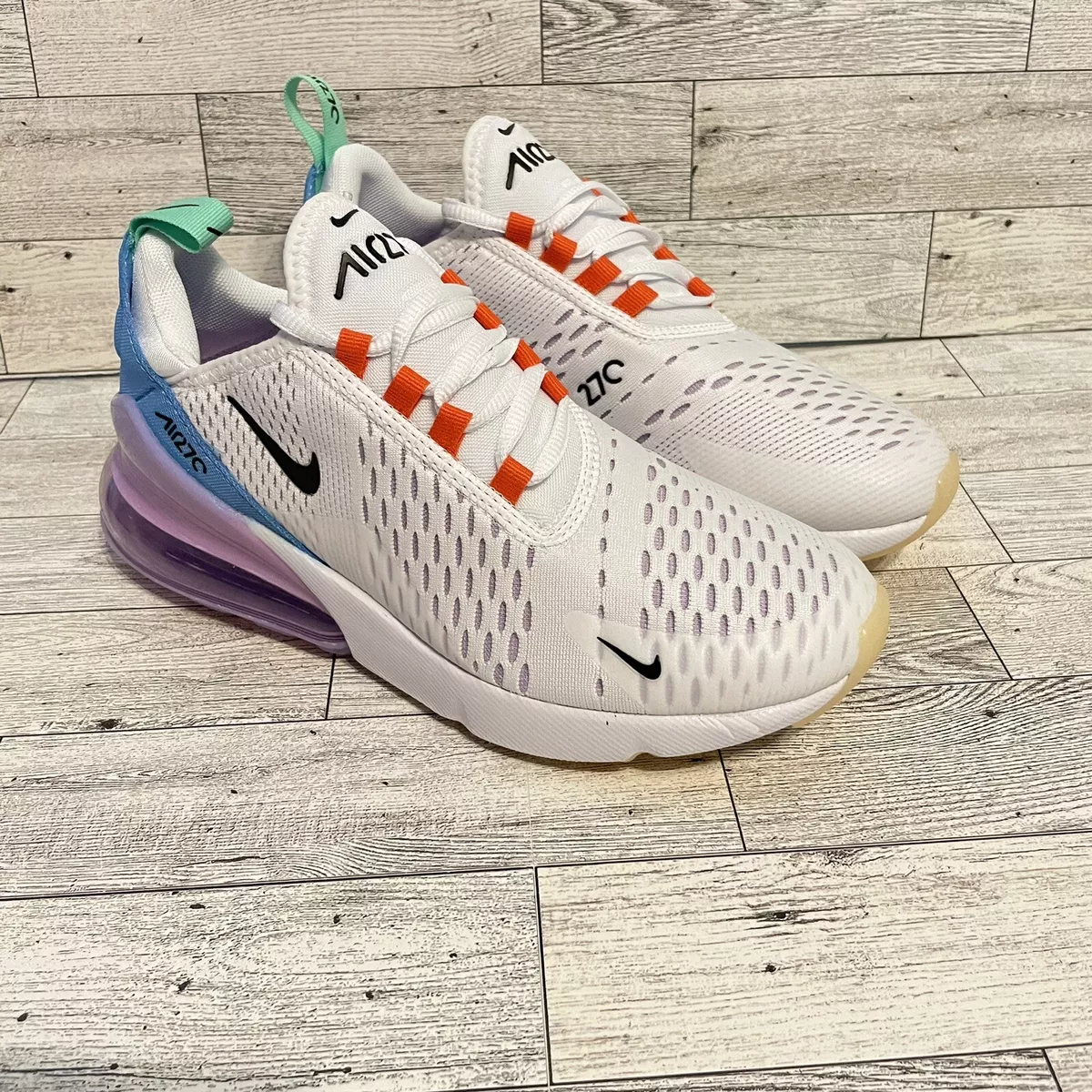 Nike Air Max 270 White/Lilac/Safety Orange Women's Shoe