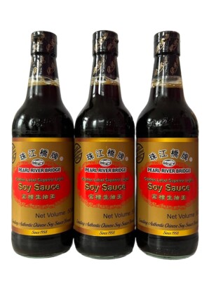 PRB Golden Label Helle Sojasauce Soy Sauce 3x500ml Pearl River Bridge Soja Sosse