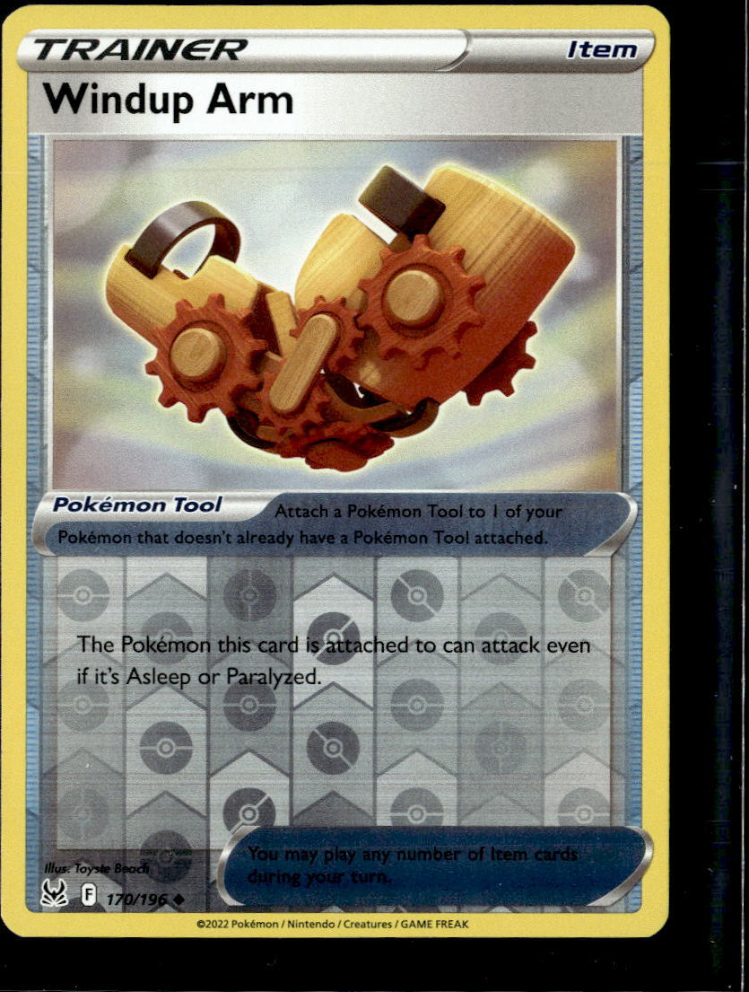 Pokemon Windup Arm 170/196 Lost Origin Reverse Holo Uncommon 3 Card Lot