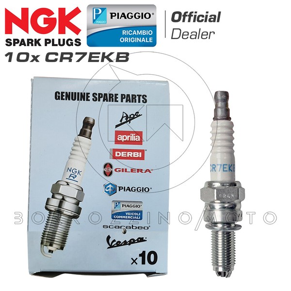 Kit 10X ZÜNdkerzen Piaggio 829981 Ngk CR7EKB Piaggio X10 4T 4V Ie 350 2012 2013-image