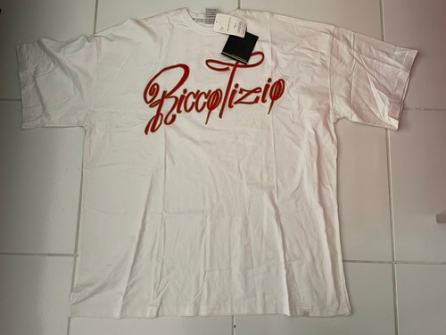 Hip Hop T-Shirt Neu mit Etikett Vintage Streetwear Urban Ricco Tizio weiß Größe 4XL Baumwolle - Bild 1 von 5