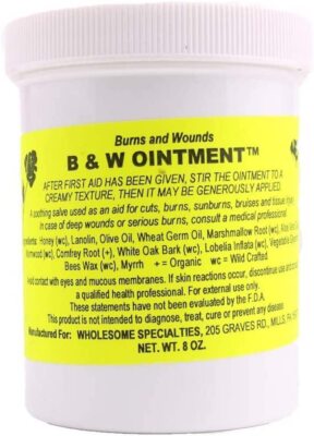 Amish Burn Salve Ointment 8oz   Beeswax & Aloe for Healing Wounds