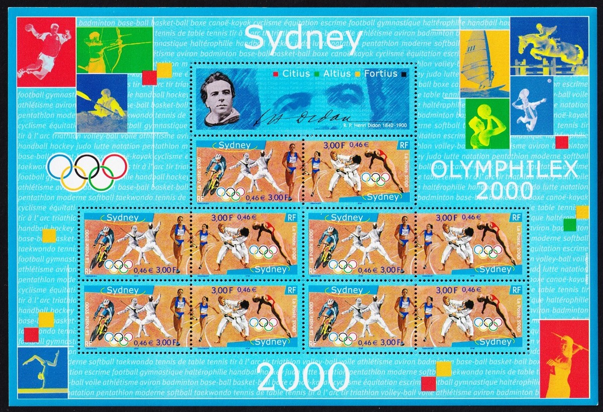 FRANCE . 2000 Sydney Olymphilex Sheet (2784b) . Mint Never