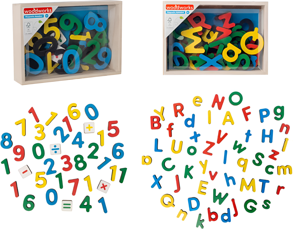 Small Foot Magnetic Wooden Letters - 37-Piece Alphabet Learning Set With Travel Box For Kids 3+