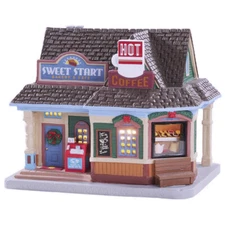 Lemax 2018 Sweet Start Cafe Harvest Crossing #85348 Hot Coffee Fresh Bakery Pie
