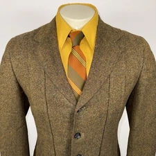 1960s Roos Atkins Jacket Suit Sport Coat Wool Blazer Atomic Vintage MCM Mens 40