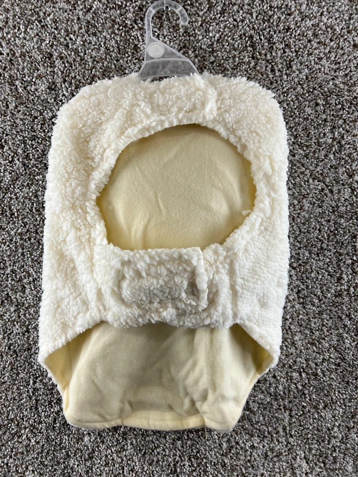 Sudadera con capucha Sherpa marfil talla L para perro con orejas camisa ropa de exterior para mascotas cálida Foto 2 de 4