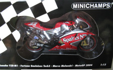 MINICHAMPS PMA 122043033 BIKE YAMAHA M1 TECH3 MOTO GP 2004 MELANDRI 1/12 scale