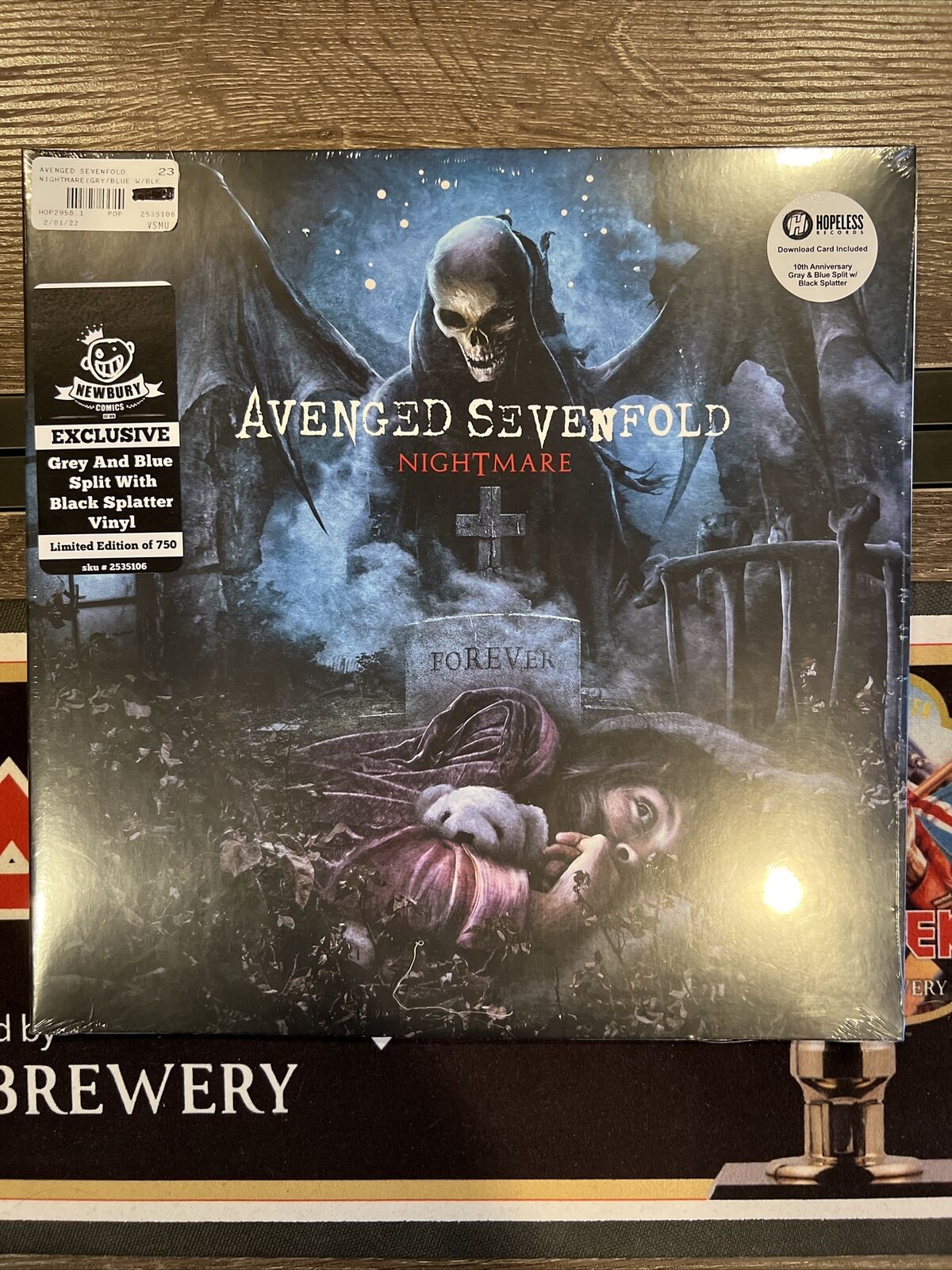 Avenged Sevenfold-Nightmare Blue/Gray Split w/Black Splatter Vinyl LTD/750 New