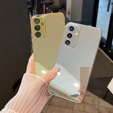 Glossy Mirror Phone Case Back Cover For Samsung Galaxy S23 S21 A73 A54 A12 A04