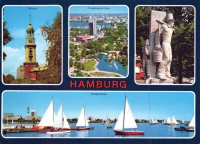 Postkarte Boot Wasser Natur Wasserfahrzeug Himmel Segeln Reise Linie Mast Schiff AA11758