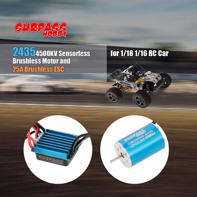  2435 4500KV Sensorless Brushless Motor and 25A Brushless  Z4B9