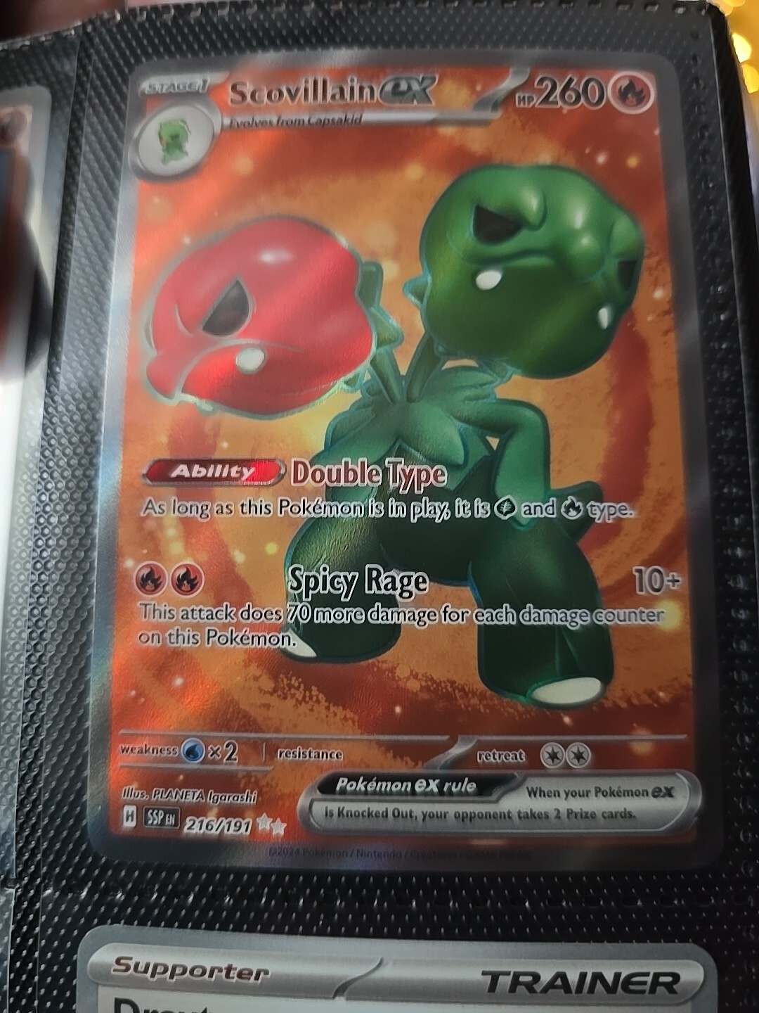 Pokémon Scovillain TCG Full Art Scarlet & Violet Card 202/198 NM M Condition