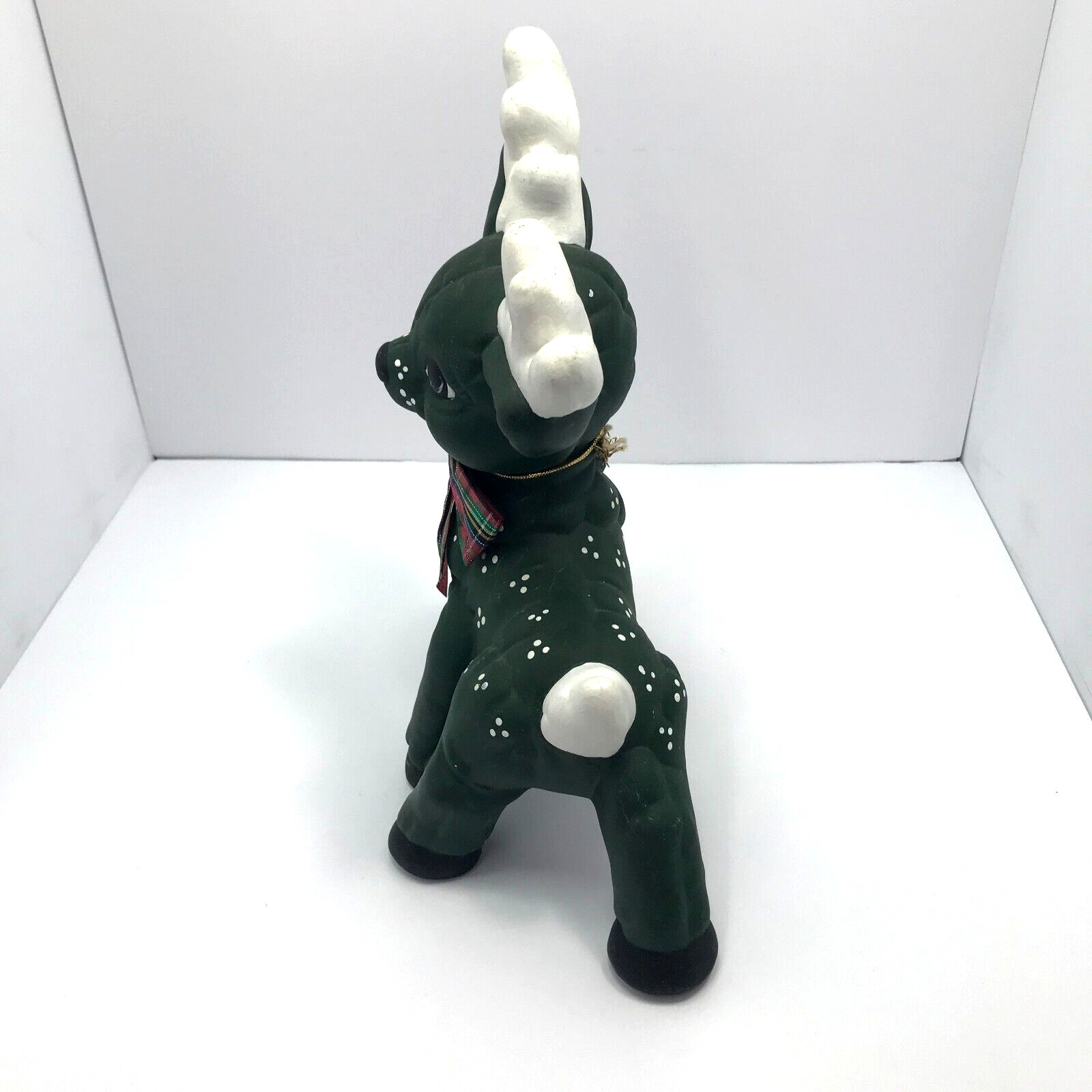 VTG Kimble Mold Reindeer Forest Green Ceramic Winter Holiday Christmas READ