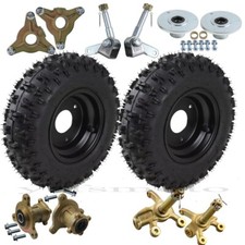 4.10-6 Neumáticos 3 Tacos Eje Llanta Rueda Buje Eje Nudillo para Triciclo Go Kart Scooter