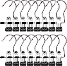 Boot Hangers Clips, 16 Pack Laundry Hooks Hanging Clips Clothes Pins Closet Hang