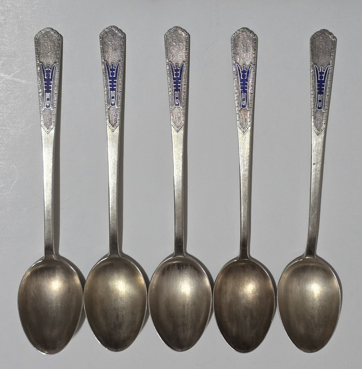 韓国 アンティークスプーンsilver 銀製品 銀70% Vintage Korean 70% Sterling Silver Spoon Lot of 5 | eBay
