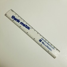 Think metric Bell  Howell 8mm video ruler Camera film vintage advertising lens