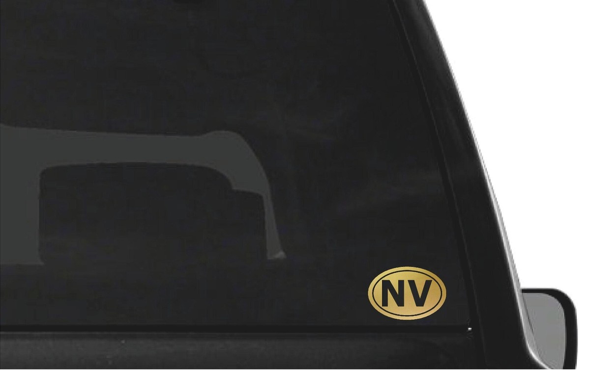 Nevada NV Initials Vinyl Decal Window Oval NV Laptop Sticker | eBay