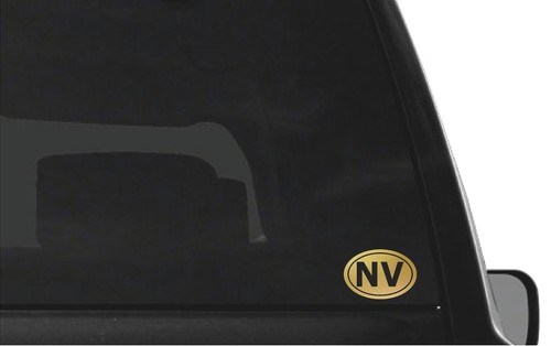 Nevada NV Initials Vinyl Decal Window Oval NV Laptop Sticker - Picture 2 of 12