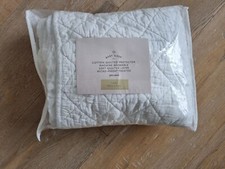 John Lewis Cotton Quilted Protector, Machine Washable for Cotbed, 140cm x 70 cm