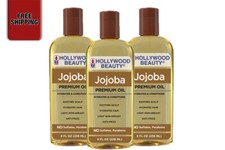  HOLLYWOOD BEAUTY Jojoba Premium Oil Hydrates  Conditions 8 fl. oz. pack of 3 