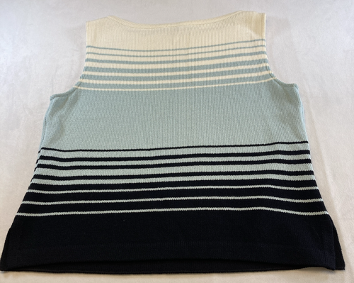 St. John Sport By Marie Gray Multicolor Sleeveless Knit Sweater Top, USA, Size M - Picture 4 of 12