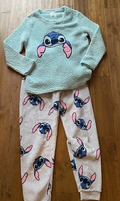 Disney Primark cosy Lilo Stitch Fluffy Pyjamas Size XS UK