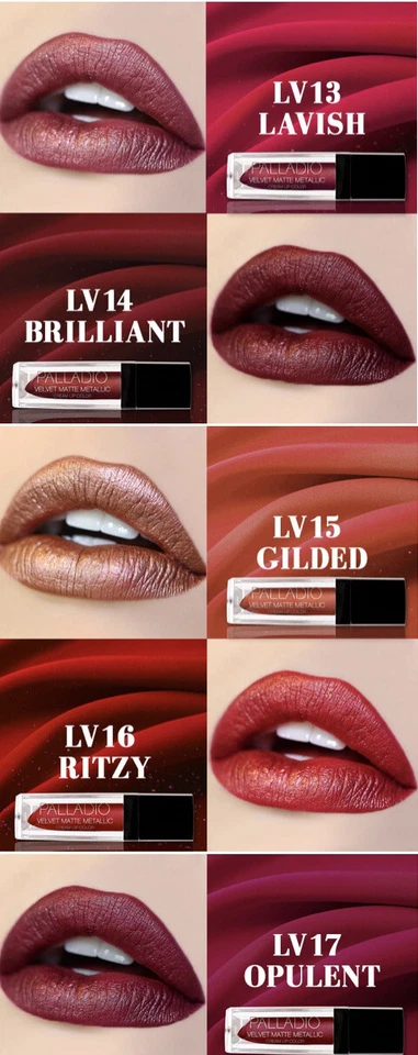 Palladio Velvet Matte Metallic Cream Lip Color Lavish Jewel Candy Pink Lipstick - Image 4 of 4