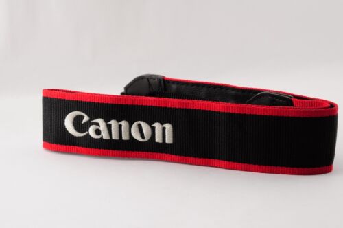 Near MINT Canon Camera Neck Strap For EOS 50D Black Red From Japan