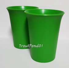 Tupperware Bell Tumblers Set 2 Color Green Sippy Cups New 7 oz Kids Cup