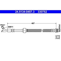 Bremsschlauch Ate 24.5134-0457.3 FüR Renault Opel Master Ii Movano A