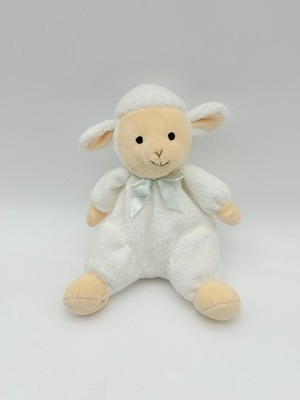 Prestige Baby Lamb Plush Doll Bow Ribbon Rattle Lovey Nursery 9''