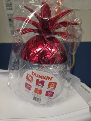 NEW Dunkin  Donuts 2026 PINEAPPLE CUP WITH STRAW NWT Ships FRIDAY 6/12 Dunkin