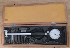 2 - 6'' Precision Engine Cylinder Dial Indicator Bore Gauge Set .0005" Wood case