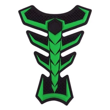 3D Rubber Universal Motorcycle Fuel Gas Tank Pad Protector Decal Sticker Green