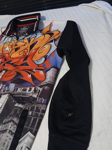 Ecko Unltd New York City Graffiti Jacket Full Zip Men’s L Track Stretch Warm Up - Picture 4 of 21