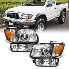 Pair Headlights Fit For 2001-2004 Toyota Tacoma Corner Signal Lights Bumper Lamp Pair Headlights Fit For 2001-2004 Toyota Tacoma Corner Signal Lights Bumper Lamp