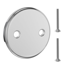 Bathtub Overflow Cover Replacement Plate for Standard Drains - Chrome
