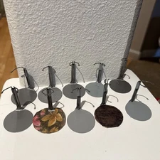 Vintage Small Metal Doll Display Stands Adjust 2-3" Tall